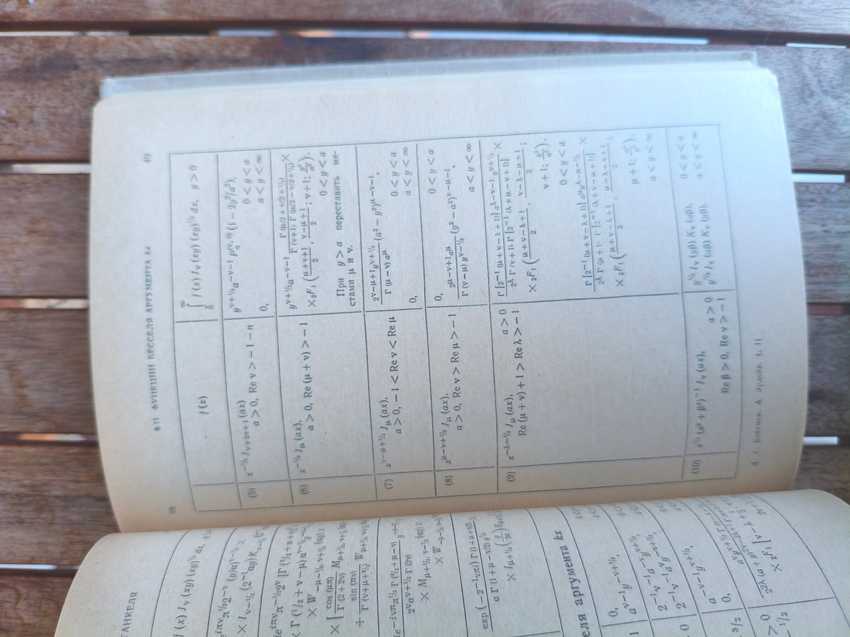 SELTENES 1970 Bateman & Erdélyi „Tables of Integral Transforms“ Band 2 UdSSR-Buch