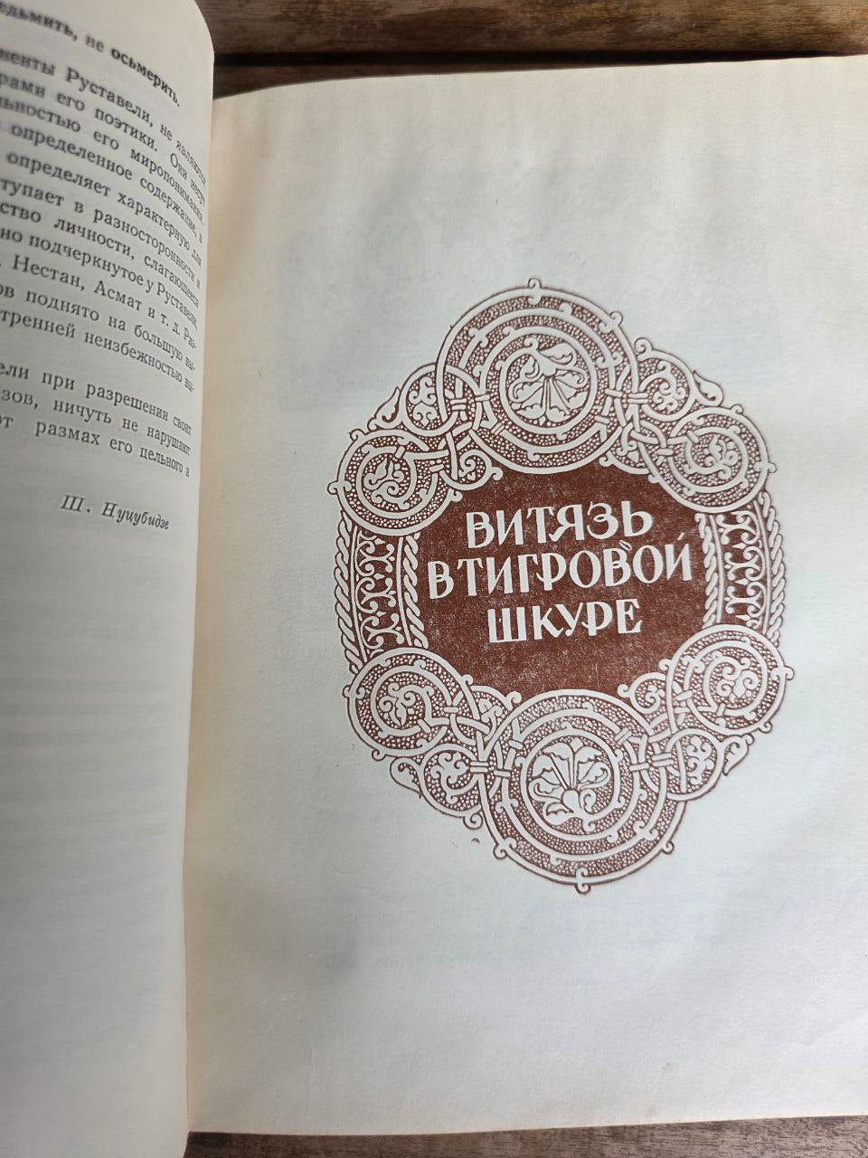 Antique Book “Шота Руставели — Витязь в тигровой шкуре” | Rare Russian Edition |