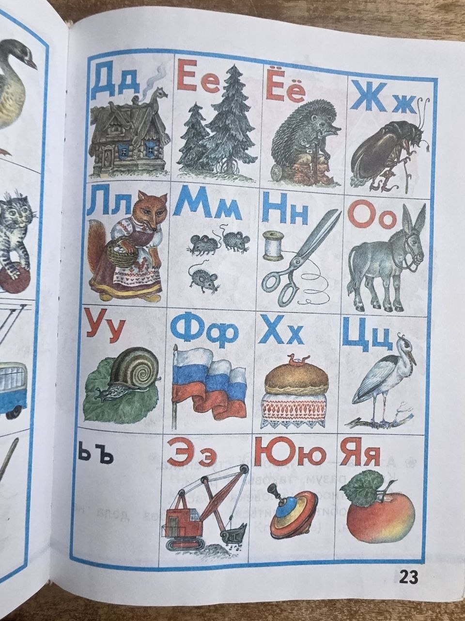 2004 Russian Alphabet Book Russkaya Azbuka, Vintage Hardcover Elementary School Textbook, Illustrated Cyrillic Primer Learn Russian Goretsky
