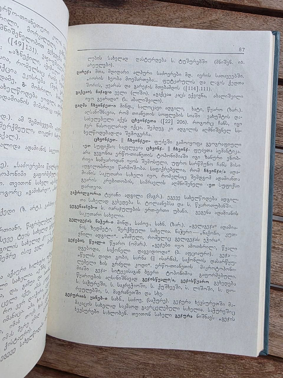 Rare 1980 Soviet Georgian Book: Toponymy of Ertso-Tianeti – Guram Bedoshvili | Tsar to Soviet Books