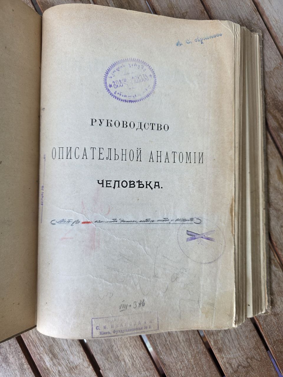 Antique Russian Medical Book – Руководство Описательной Анатомии Человека