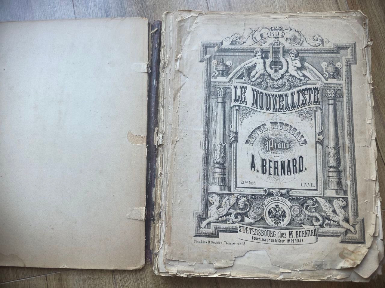 Le Nouvelliste — Imperial Russian Piano Music Journal (1892)