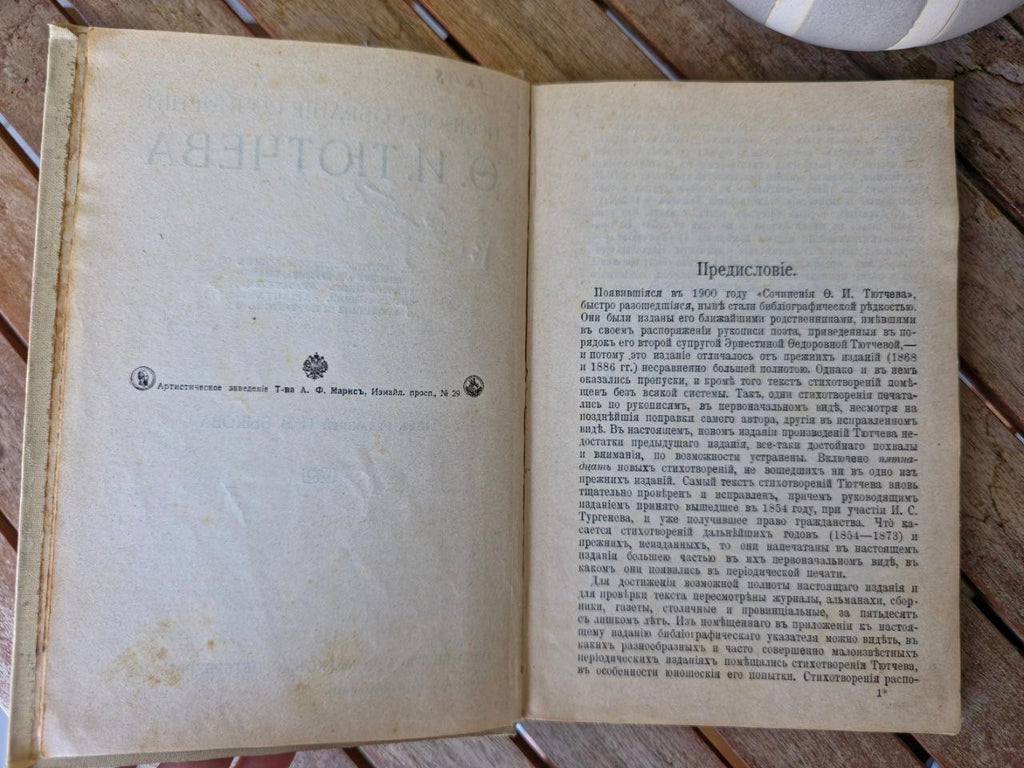 Full Works of F. I. Tyutchev (1913) Rare Pre-Revolutionary Russian Poetry Edition