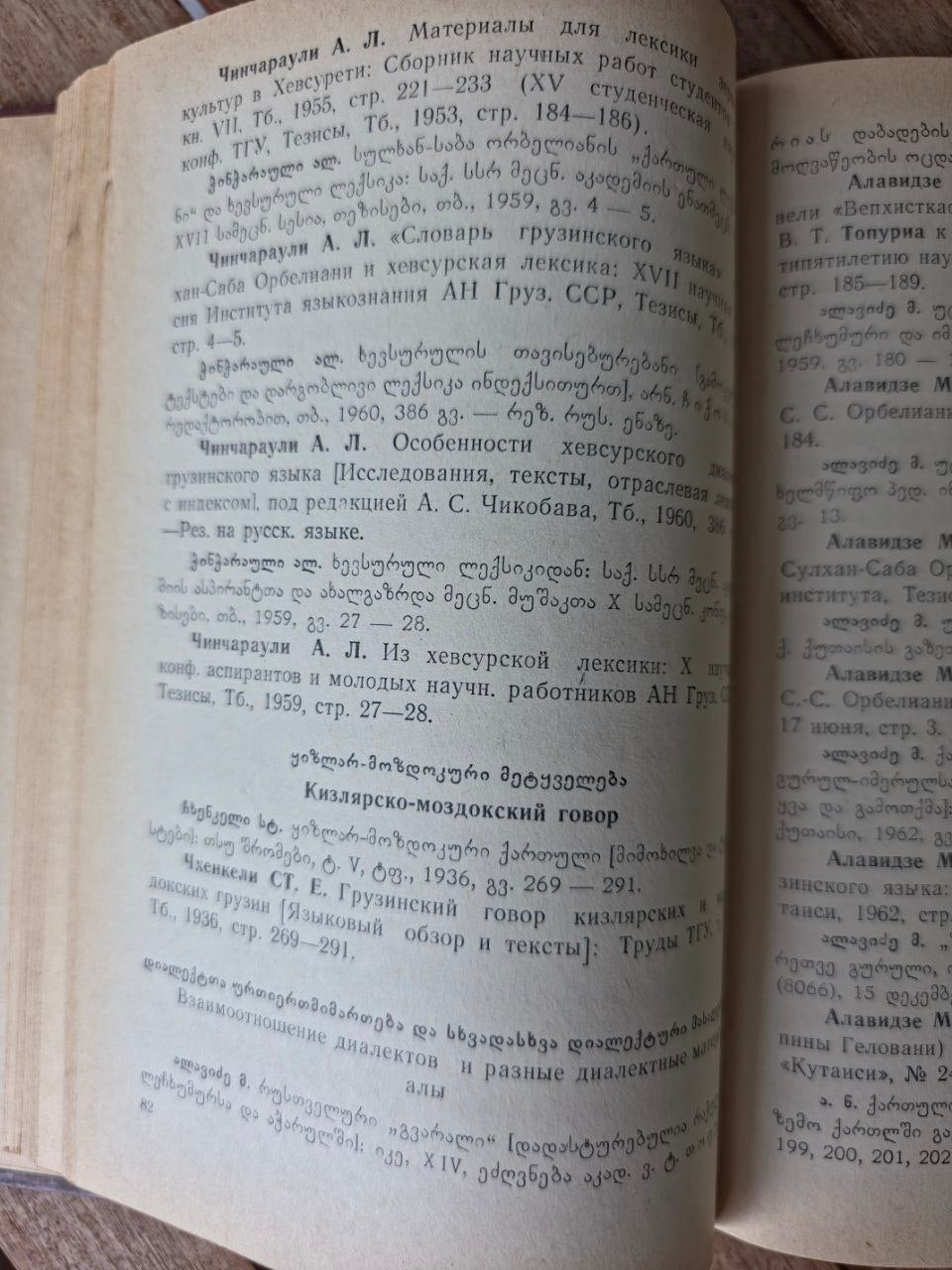 Bibliography of Literature on Georgian Dialectology ბიბლიოგრაფია