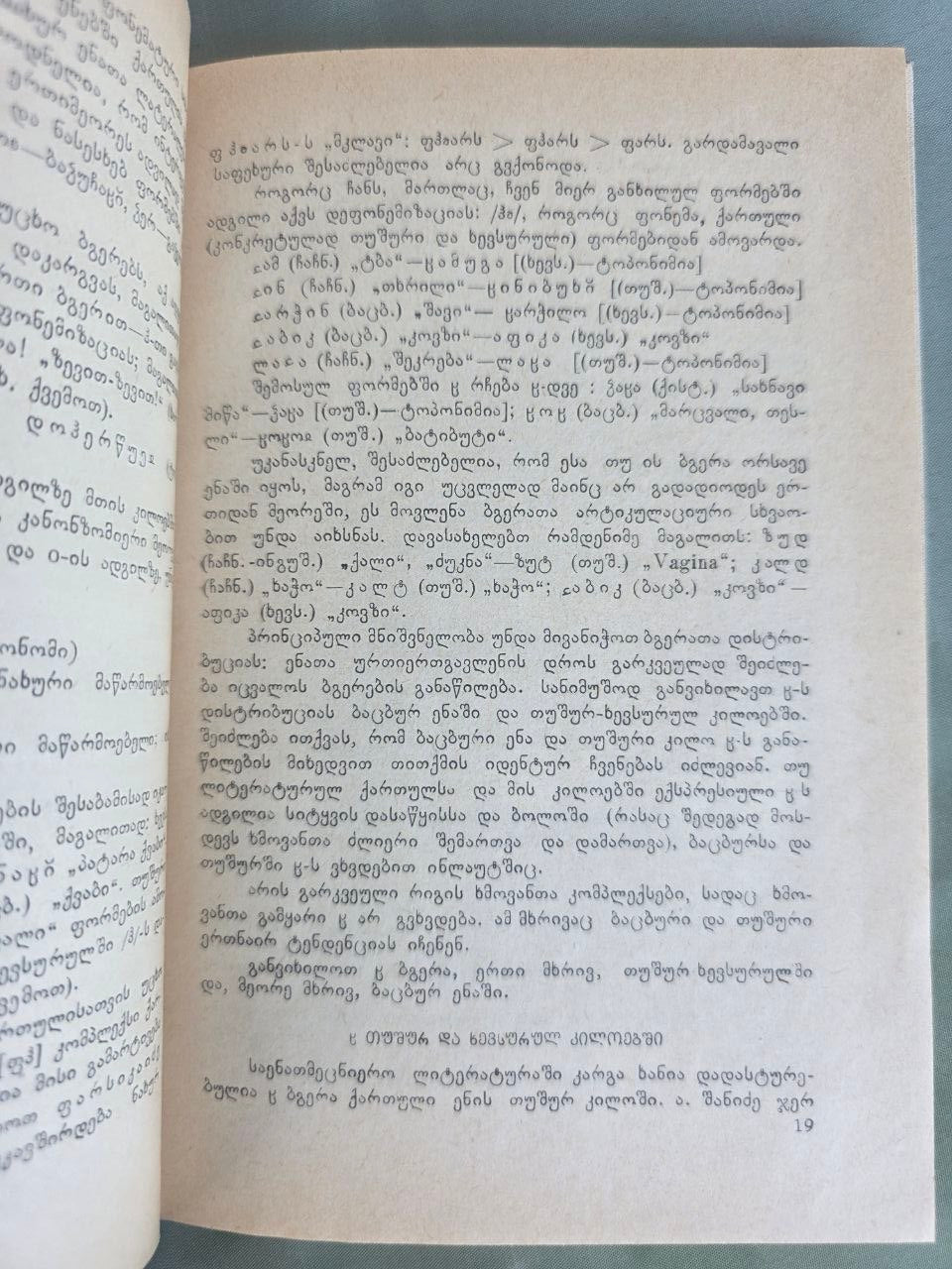 Vintage 1966 Georgian Mountain Dialects Linguistics Book Tbilisi Metsniereba USSR